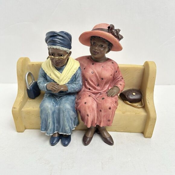 UTI Resin African American Two Older Woman Church Pew Christianity - Picture 1 of 4